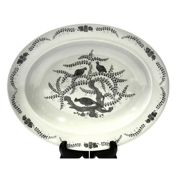 Wedgwood 1957-1964 Retired 'Partridge in a Pear Tree' 12.5" Oval Serving Platter - Picture 1 of 4